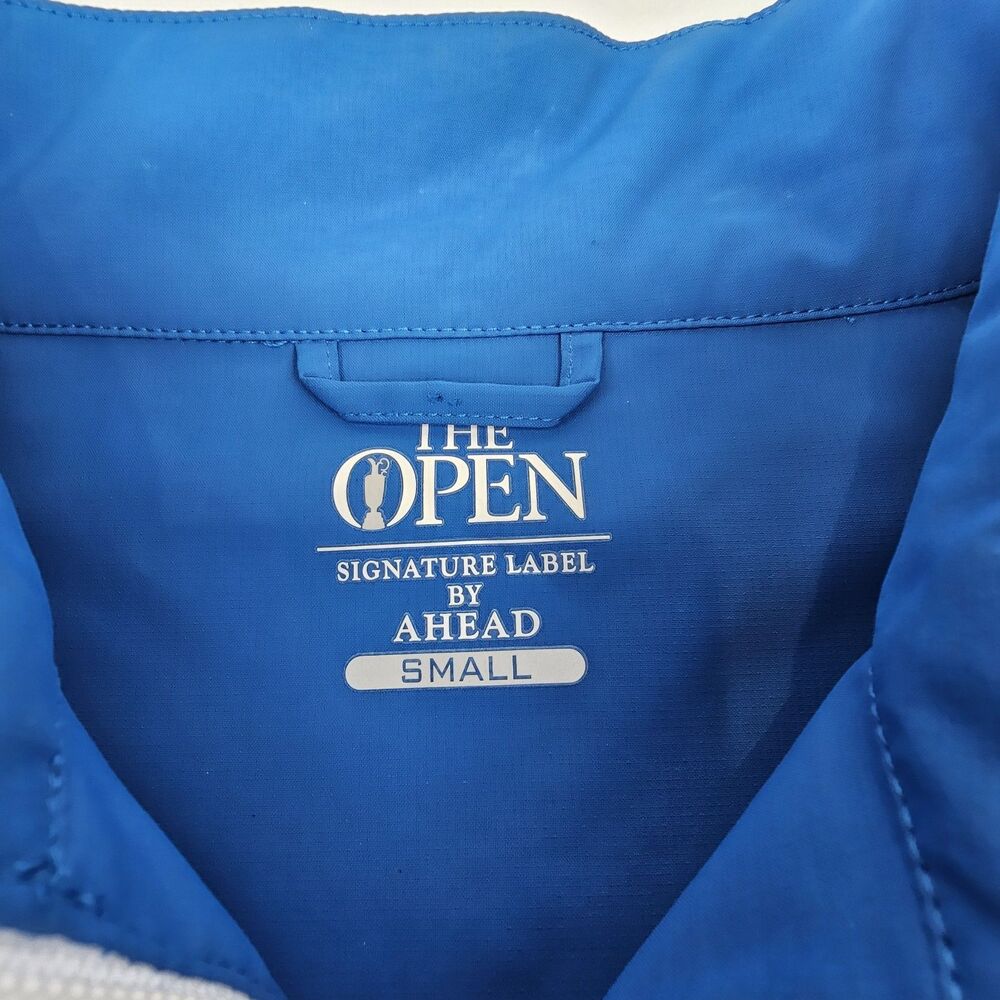 The Open 144th St Andrews Golf Pullover Mens Small Ahead Blue 1/4 Zip - Picture 12 of 15